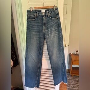 Zara High Waisted Blue Jeans